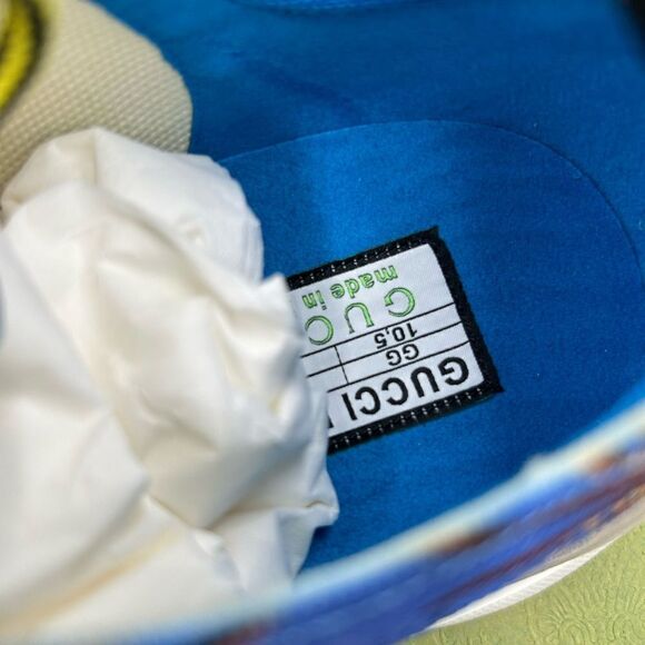 Men’s Gucci blue run low top sneakers size 10.5 made in Italy - Picture 7 of 8